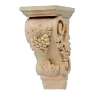 5-1/4" Vineyard Hand Carved Corbel, Red Oak