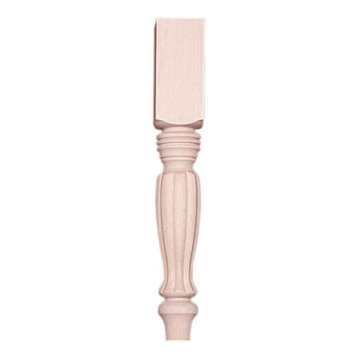 2-1/4" Wide x 15-1/4" High Country French Table Leg, Ash
