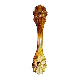 8-1/2" Lilies Vertical Wood Pull, Linden