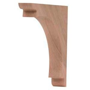 9-1/2" x 1-3/4" x 9-1/2" Machined Corbel, Alder