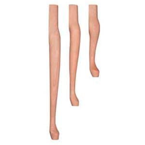 15" High Queen Anne Table Leg, Oak