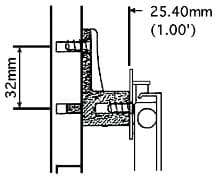Shelf Slide Spacer with Locating Pin, White