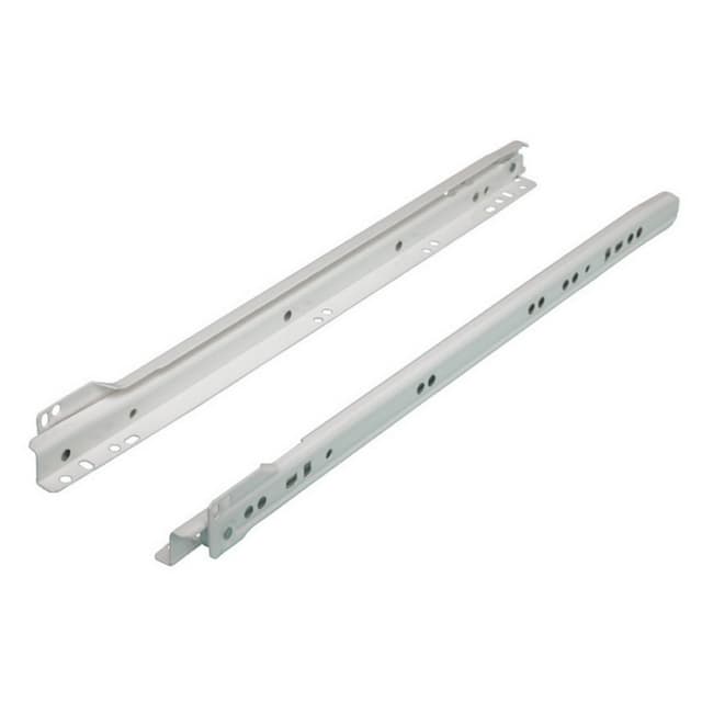 Grass 6610 Series Standard 3/4 Extension White Epoxy Coated Euro Slides Bottom Mount, Old