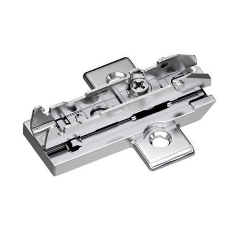 Tiomos Adjustment Wing Mounting Plate for Wood Screws, 2-Point Fixing, Nickel-Plated, Screw-On, 21mm