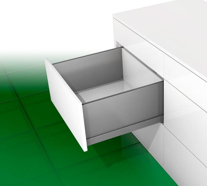 Nova Pro Scala H250 Drawer Member Set with 154lb Capacity, Full Extension, Soft-Closing, 9-13/16", Stone, 16