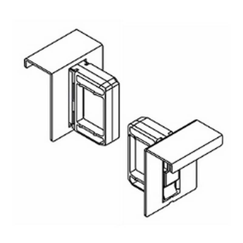 Vionaro Cross Divider Rail Holder, Silver Gray