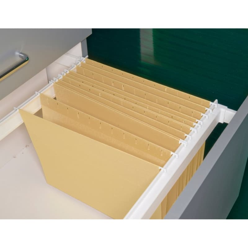 Zargen 6110 Pendaflex Rail, White, 43-5/16