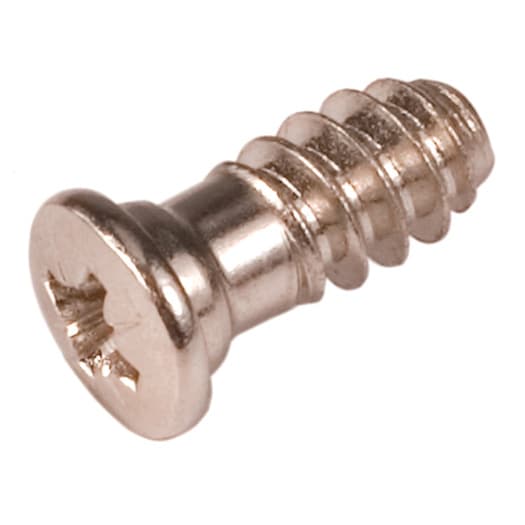 #6.3 x 11mm Euro Screw, Pozi Drive Euro Thread and Blunt Point, Nickel, Box of 5 Hundred by Grass