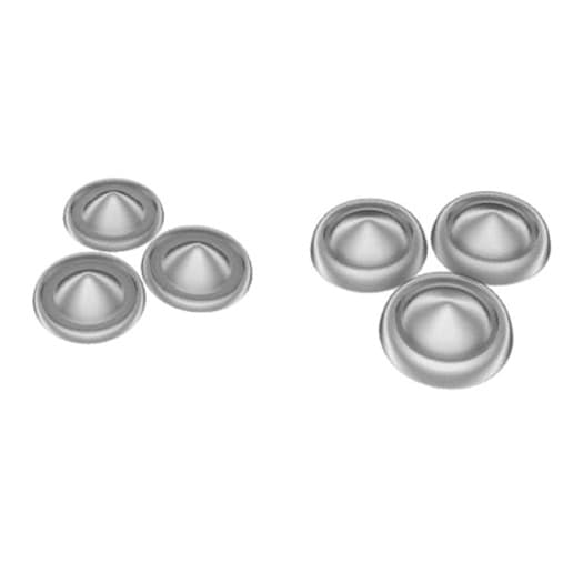 7/16" Polyurethane Door Bumper Pads, Clear, Cylindrical, 500 per Sheet