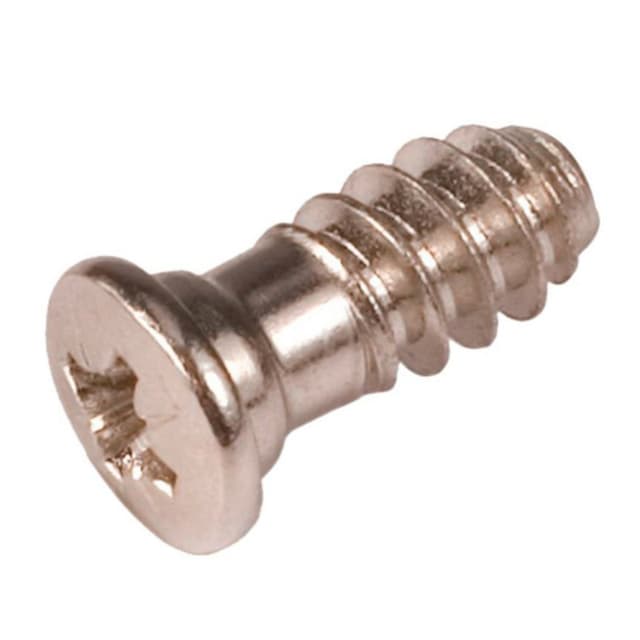 #6.3 x 13.5mm Flat Head Euro Screw, Phillips Drive Euro Thread and Blunt Point, Nickel-Plated, Box of Hundred by Grass