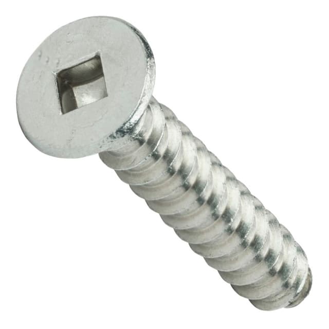 8mm x 5/16" Countersunk Head Euro Screw, Hex Drive M4 Thread and Blunt Point, Nickel, Box of Hundred by Grass