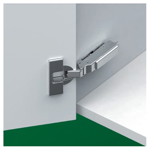 Tiomos 110 Tipmatic Plus 110° Opening Hinge, 45mm Bore Pattern, Soft-Closing, Inset, Nickel-Plated, Screw-On