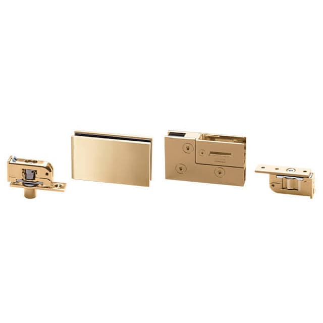 Zinc Alloy Glass Hinge, Gold Plated