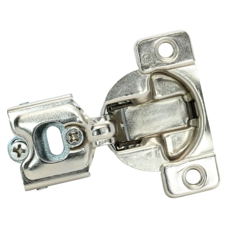 TEC 864 108° Opening Side-Mount Face Frame Hinge, 45mm Boring Pattern, Self-Closing, 1/4" Overlay, Screw-On