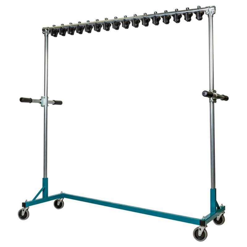 Stock Rolling Rack with 16 Fixed Mounts