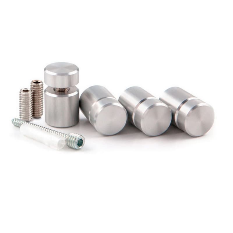 3/4" Diameter x 3/4" Long Standoff Kit, Satin Clear Anodized