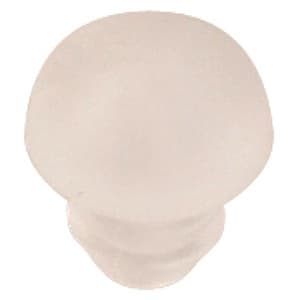 5/16" Plastic Door Stop with Bumpers, Clear, Hemispherical, Sold per each