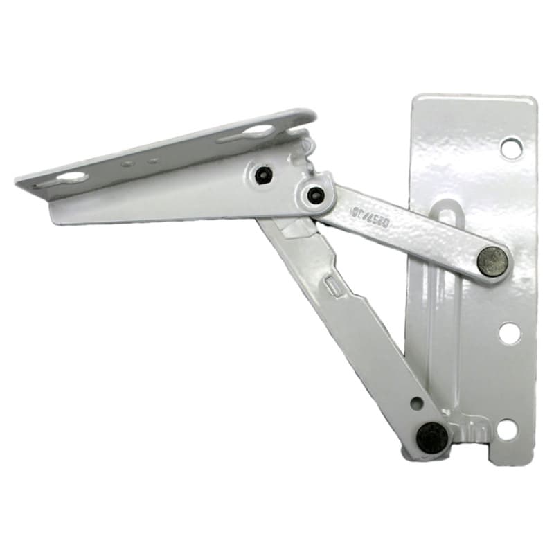 Left Hand Swingtop II Lift Stay with Adjustable Spring, White Epoxy Coated