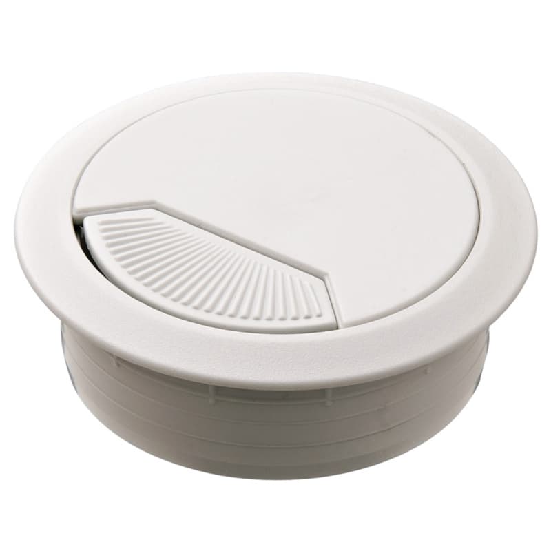 60mm Cable Grommet with Spring-Loaded, Light Gray