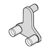 5mm Zinc Glass Shelf Support, Nickel-Plated Finish