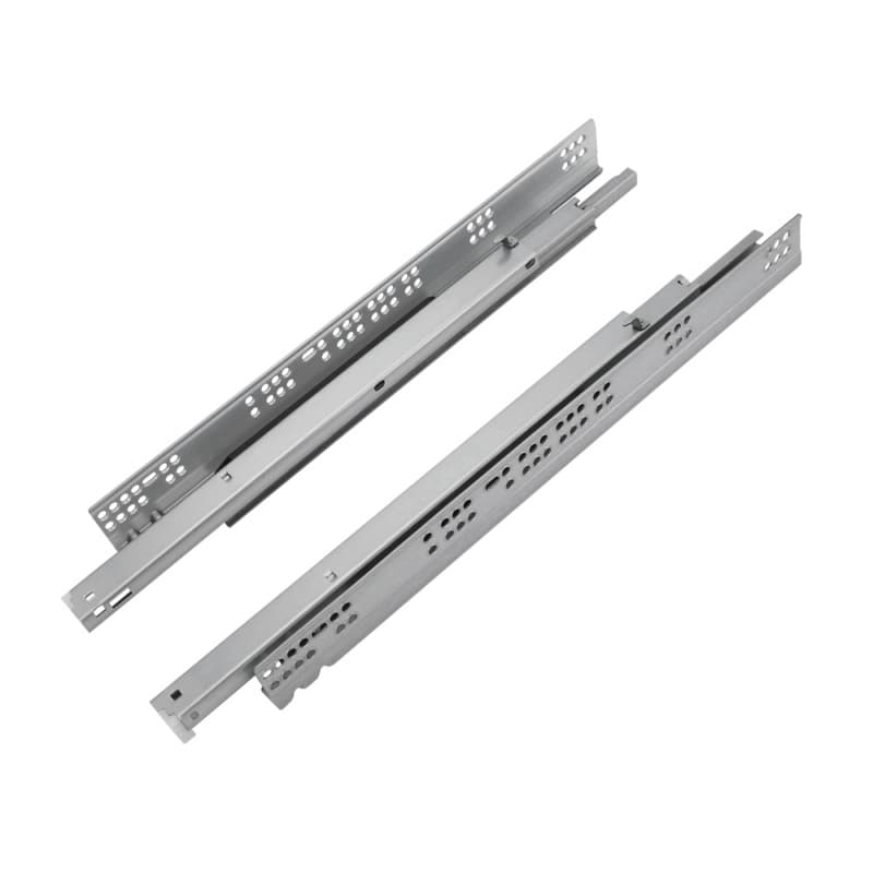 PRO ECO Drawer Slide with 100lb Capacity, Full Extension, Side Mount, Bright Zinc, 18"