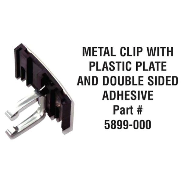 2 Finger Double Side Adhesive Toe Kick Clip, Black