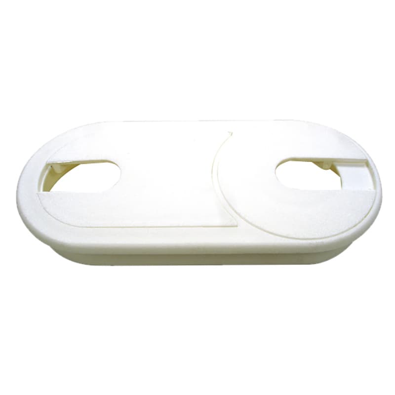6385 5-1/4" x 2-7/16" 3-Piece Wire Grommet, White