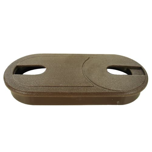 6385 5-1/4" x 2-7/16" 3-Piece Wire Grommet, Brown