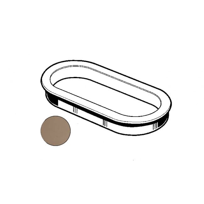 6398 6-1/2" x 3" 2-Piece Wire Grommet Liner, Brown