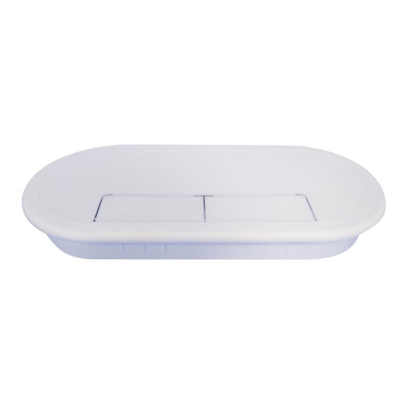 6399 6-1/2" x 3" 2-Piece Wire Grommet Cap/Liner, White