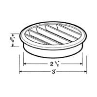 Hardware Concepts 6435 Round One Piece Plastic Ventilation Grommet