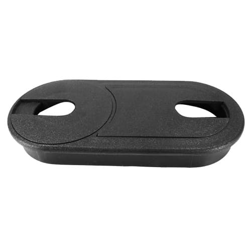6385 5-1/4" x 2-7/16" 3-Piece Wire Grommet, Black