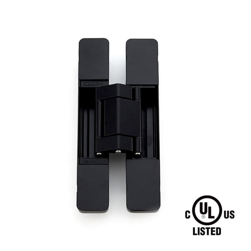 HES3D 3 Way Adjustable Concealed Hinge, Matte Black