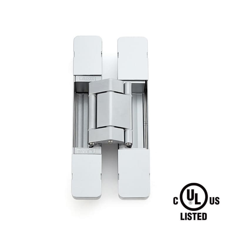 HES3D 3 Way Adjustable Concealed Hinge, Dull Chrome