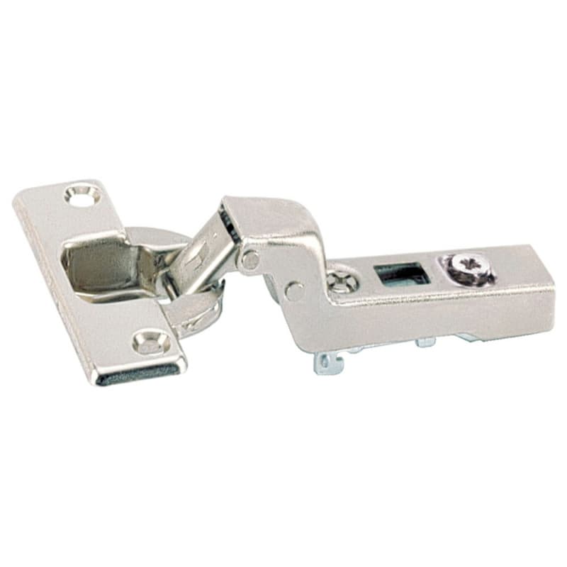 Intermat 9936 95° Opening Thick Door Hinge, 45mm Bore Pattern, Self-Closing, Inset, Nickel-Plated, Dowelled