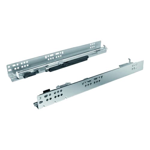 24" Quadro 2D V6 IW21 Undermount Drawer Slide for Faceframe/Frameless Application, 90lb Capacity Full Extension with Silent System with Push-to-Open (5/Box)
