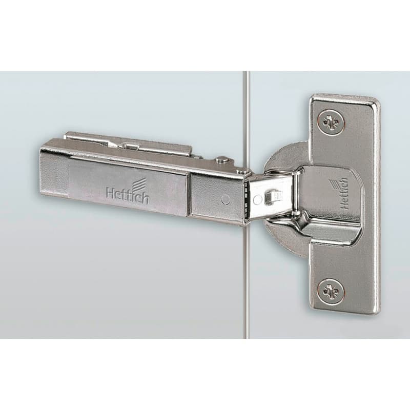 Intermat 9936 95° Opening Thick Door Hinge, 45mm Bore Pattern, Self-Closing, Inset, Nickel-Plated, Expando