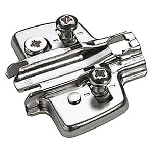 Adjustment Steel Cross Mounting Plate with Euro Screw, Nickel-Plated, 0mm