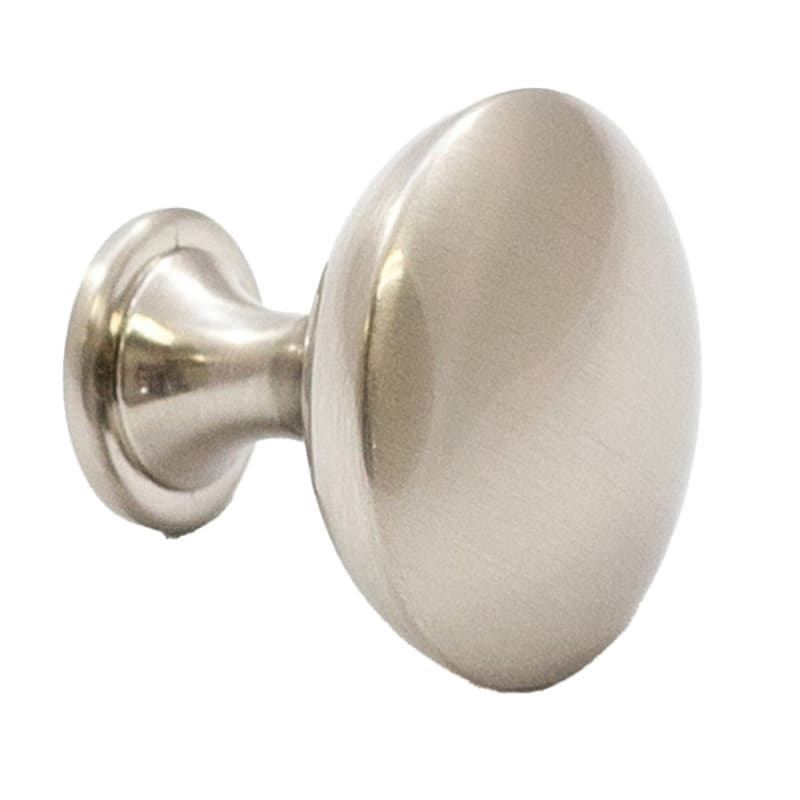 30mm Cornerstone Round Knob, Brushed Satin Nickel