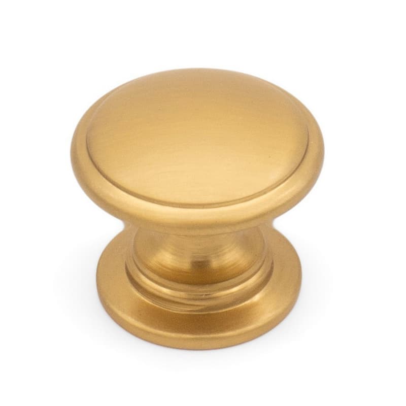 1-3/16" Heritage Round Knob, Brushed Satin Brass