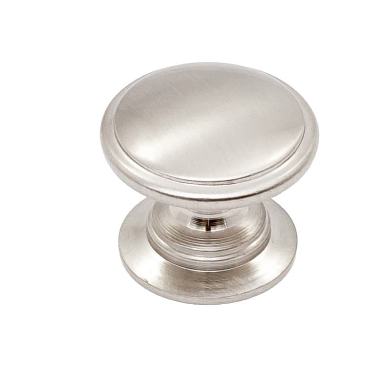 1-3/16" Heritage Round Knob, Brushed Satin Nickel