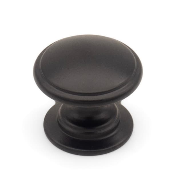 1-3/16" Heritage Round Knob, Matte Black