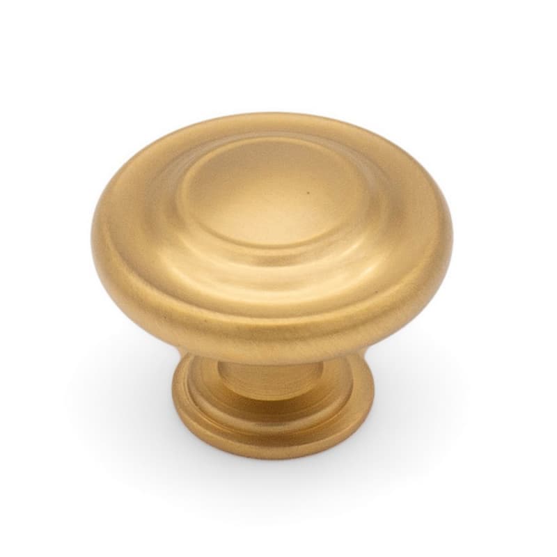 1-1/4" Heritage Round Knob, Brushed Satin Brass