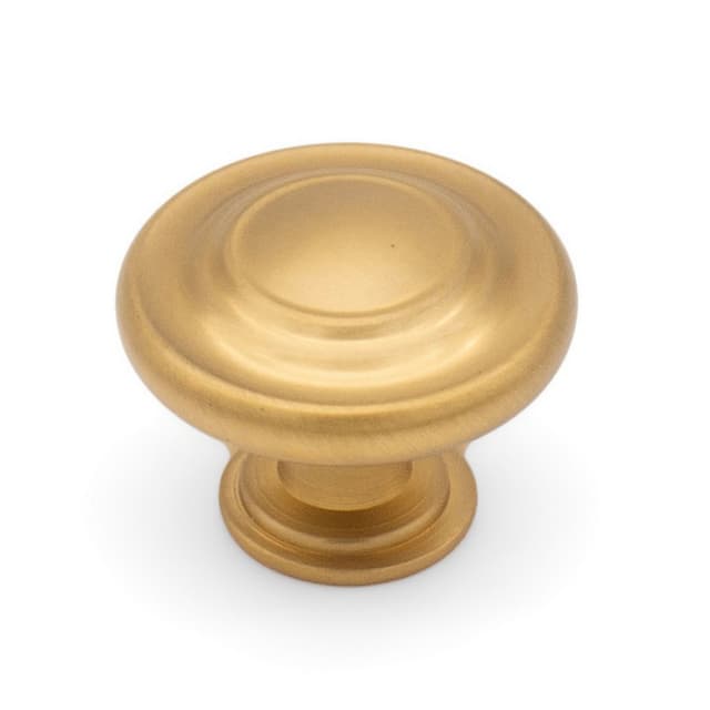 1-1/4" Heritage Round Knob, Brushed Satin Brass