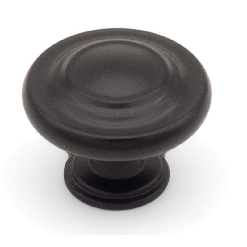 1-1/4" Heritage Round Knob, Matte Black
