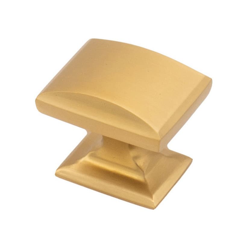 1-1/4" Heritage Rectangle Knob, Brushed Satin Brass