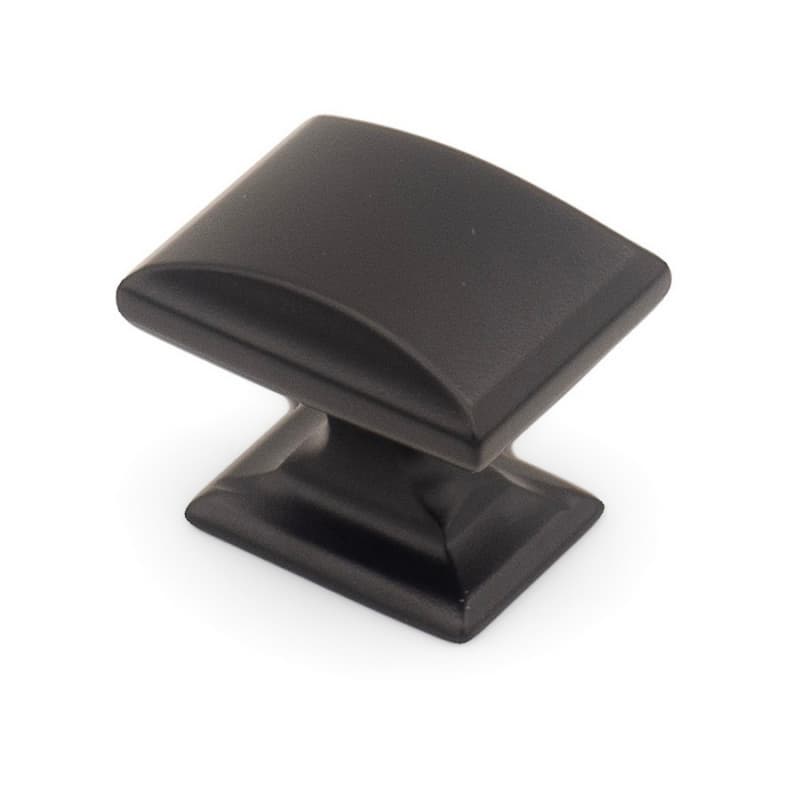 1-1/4" Heritage Rectangle Knob, Matte Black