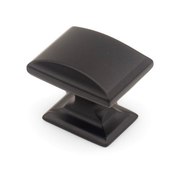 1-1/4" Heritage Rectangle Knob, Matte Black