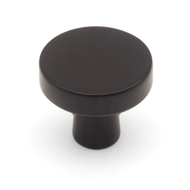1-11/32" City Style Round Cabinet Knob, Matte Black