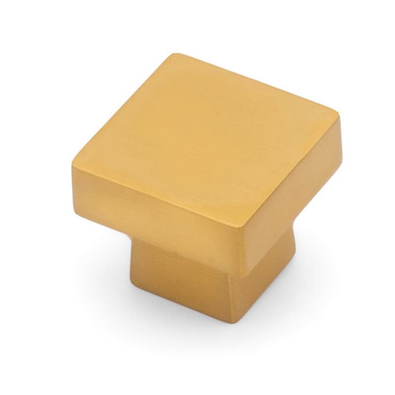 1-11/64" City Style Round Cabinet Knob, Brushed Satin Brass